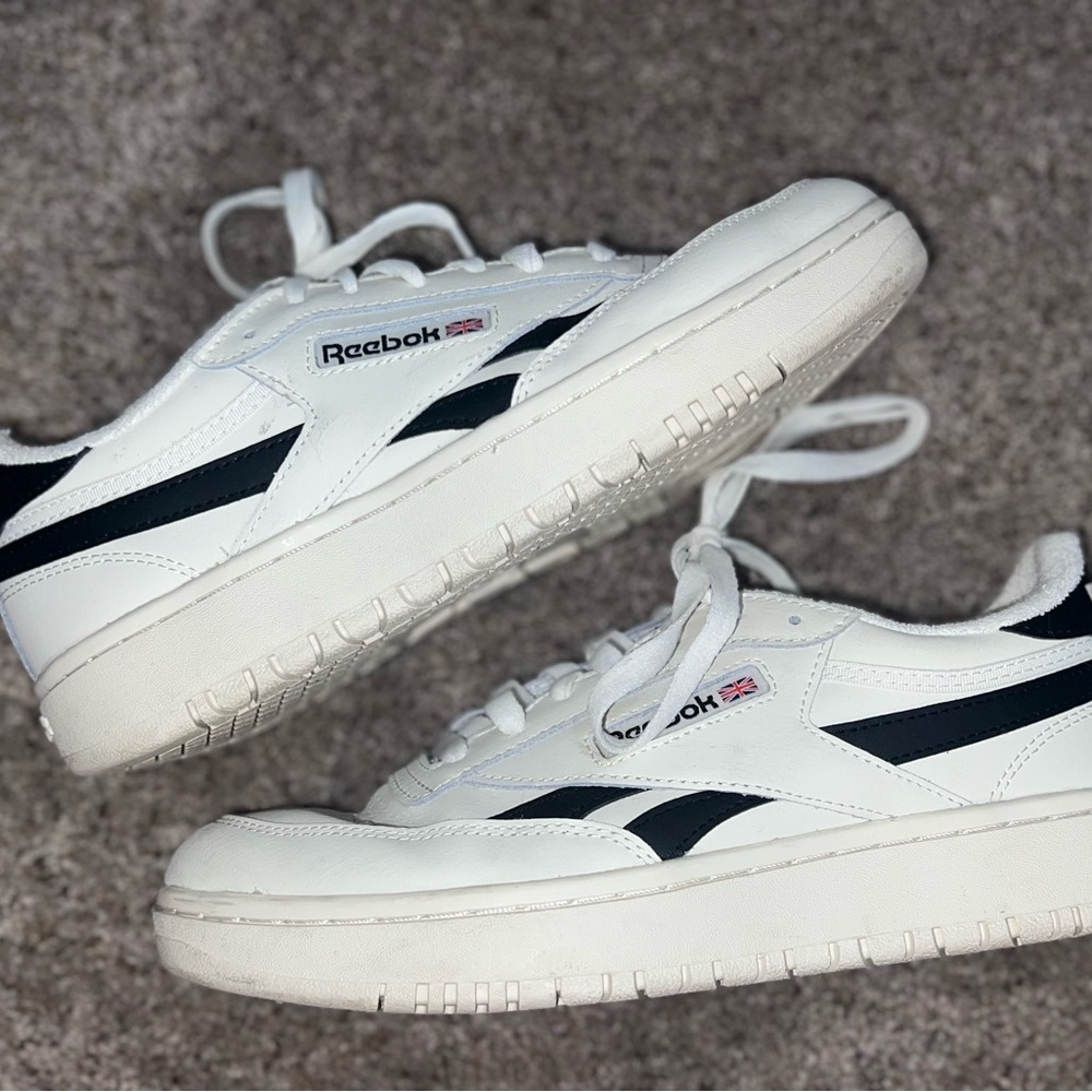 Reebok Classic White and Black Shoes